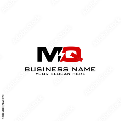 MQ Initial logo concept with electric template vector