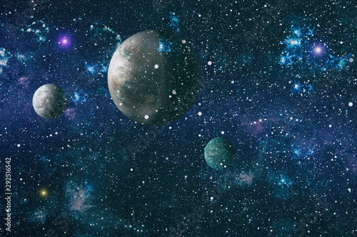 High quality space background. Cosmic clouds of mist on bright colorful backg...