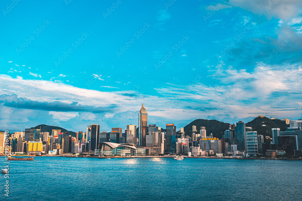 Hong Kong Victoria Harbor view in day time