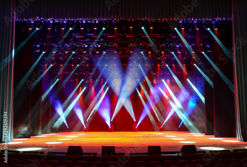 Illuminated concert stage