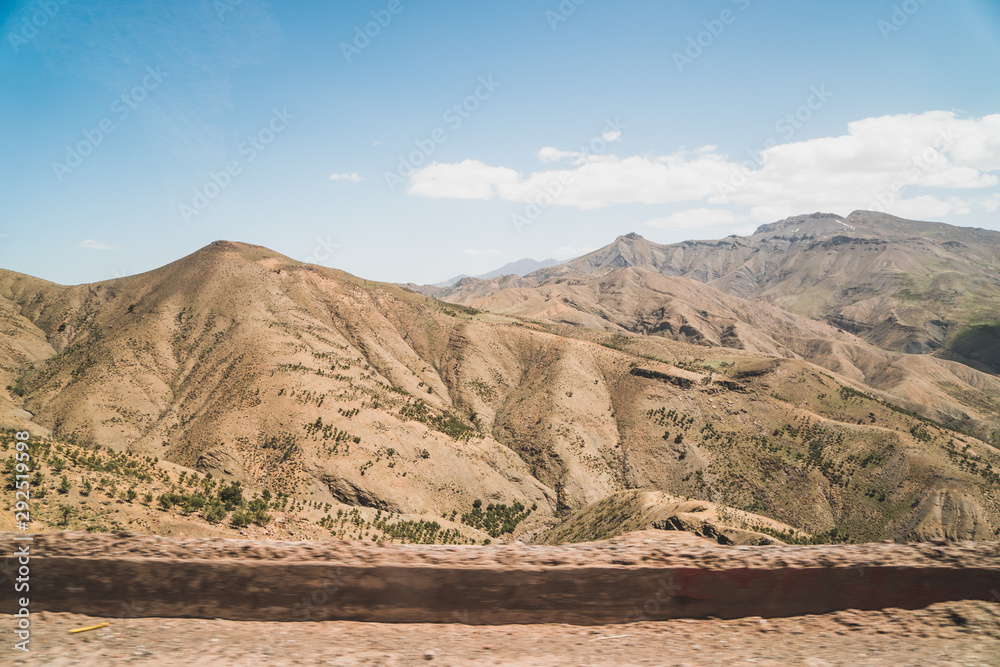 Atlas Mountains scenic view on a beautiful day of spring in Morocco Atlas Mountains scenic view on a beautiful day of spring in Morocco
