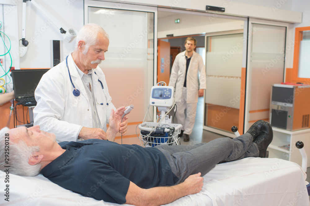 Fototapeta premium he is doing a diabet test