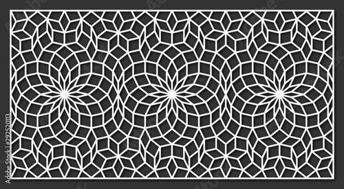 Decorative panel. Template for laser cutting. Vector ornament design.