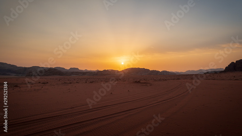 sunset in the desert