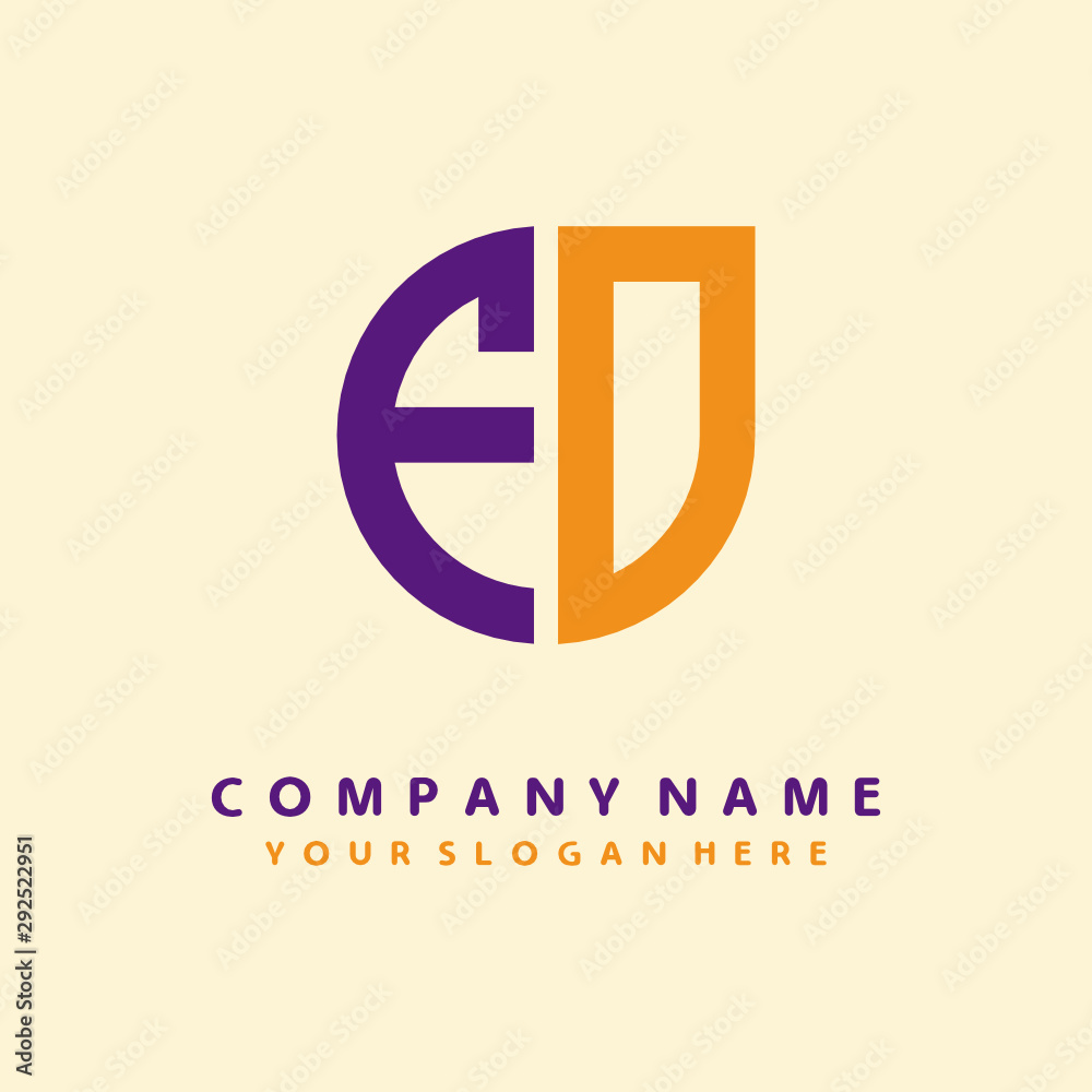 initial letter FO logo purple, orange. Monogram Vector Logo initial letter FO logo purple, orange. Monogram Vector Logo