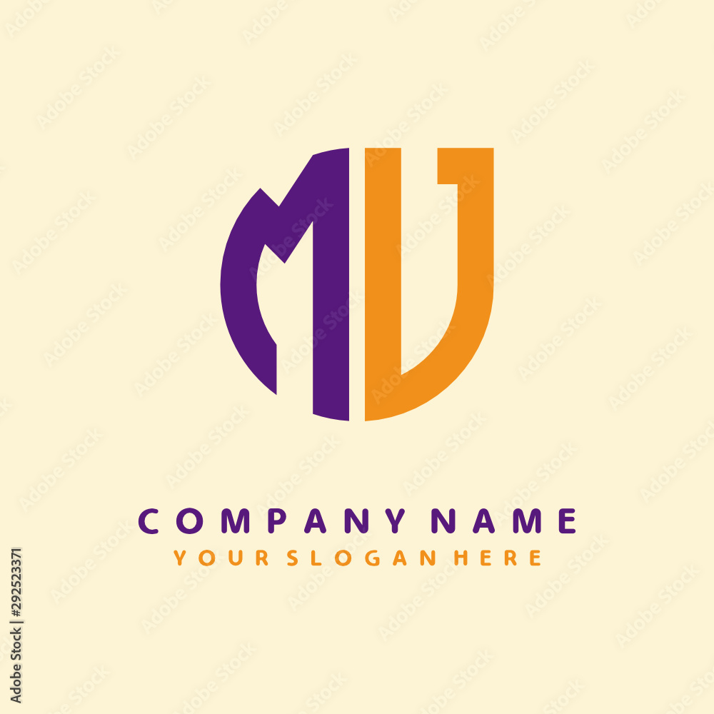 initial letter MV logo purple, orange. Monogram Vector Logo initial letter MV logo purple, orange. Monogram Vector Logo