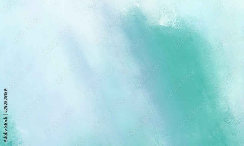 Fototapeta premium broadly painted texture background with pale turquoise, medium aqua marine and sky blue color. can be used as texture, background element or wallpaper