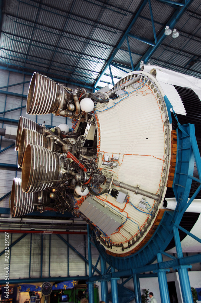 The Saturn V at the Kennedy Space Center is a nonreusable, multi