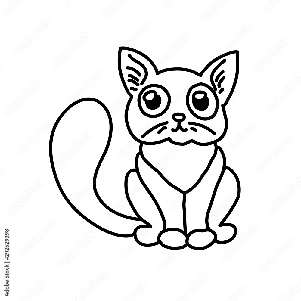 Fototapeta premium Cute cat illustration