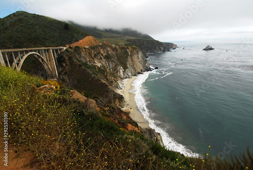 Nature along the route 101 at the Californian Coast from Los Angeles to San Francisco near Big Sur