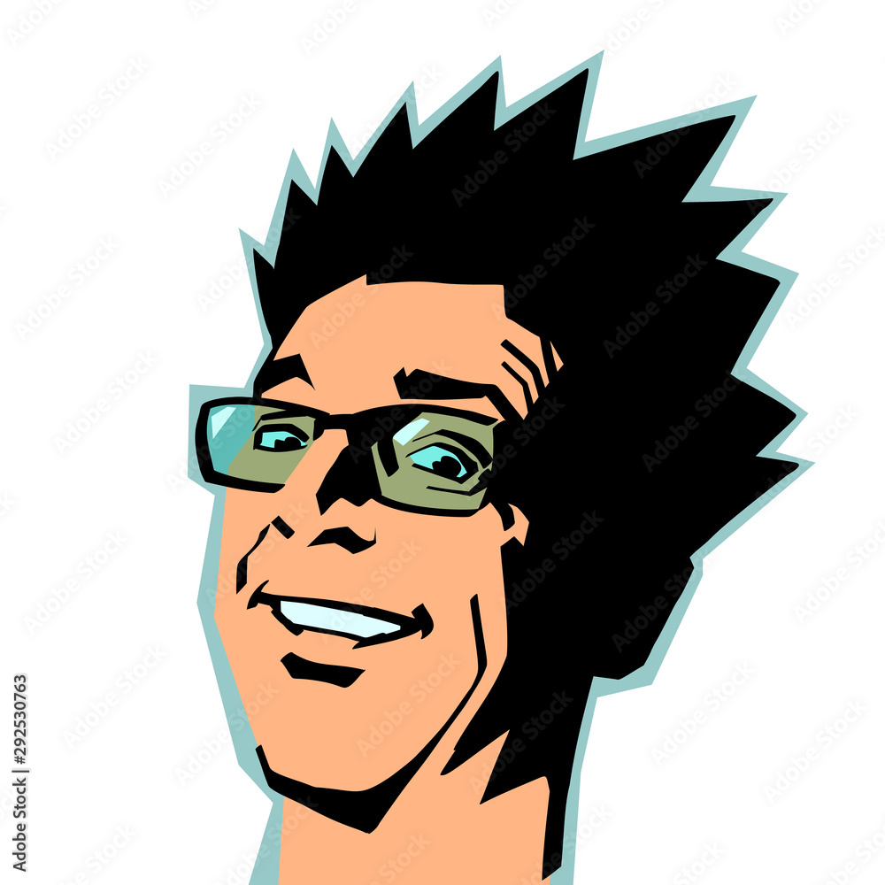 smiling man. joyful emotions smiling man. joyful emotions