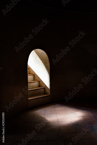 Light from ladder to dark room