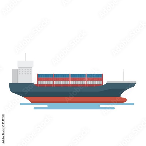Transportation Logistics Container transport ship for marine export