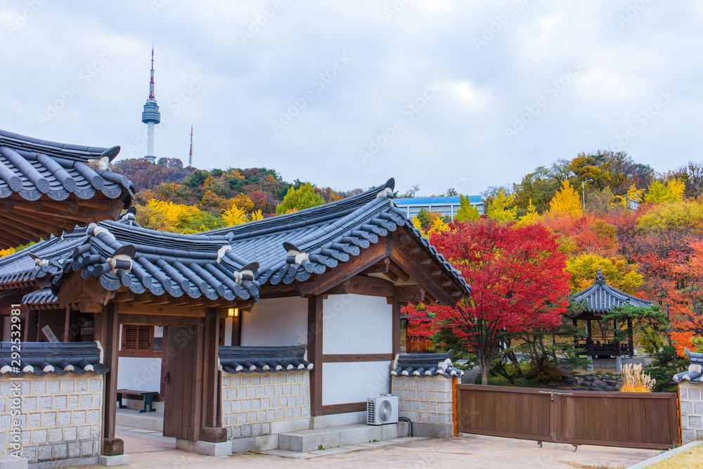  Namsangol Hanok Village in Autumn Seoul Souht Korea