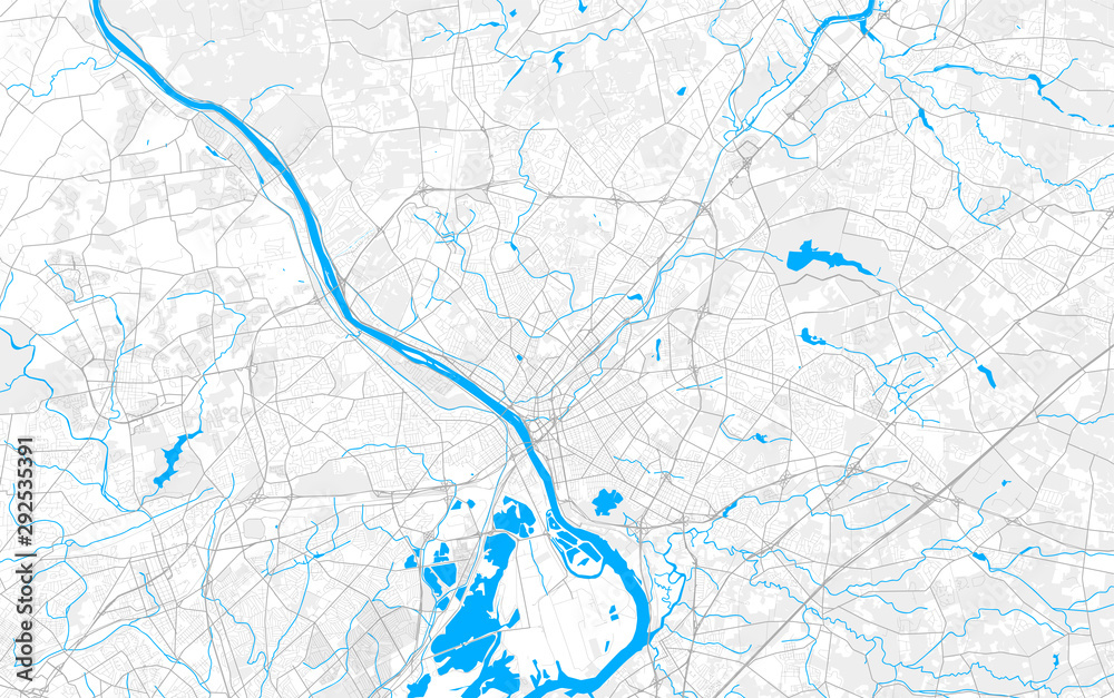 Fototapeta premium Bogata mapa szczegółowa wektorowa Trenton, New Jersey, USA