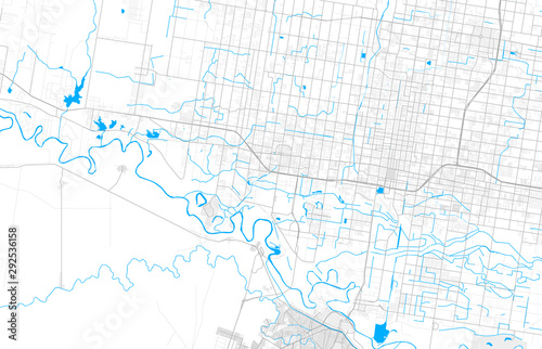 Rich detailed vector map of Mission, Texas, USA