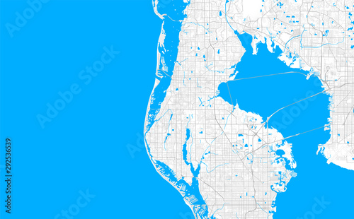 Rich detailed vector map of Largo, Florida, USA