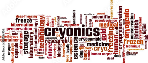 Cryonics word cloud