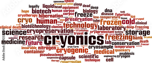 Cryonics word cloud