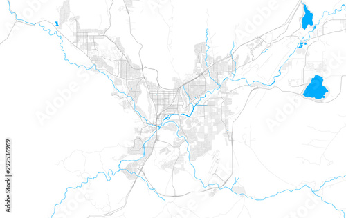 Rich detailed vector map of St. George, Utah, USA