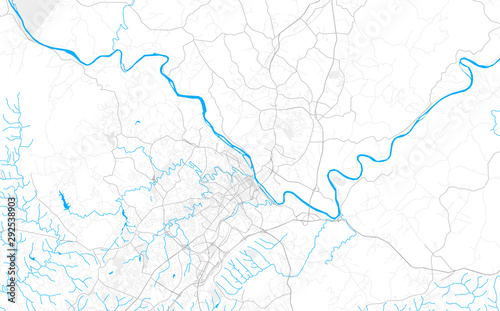 Rich detailed vector map of Lynchburg  Virginia  USA