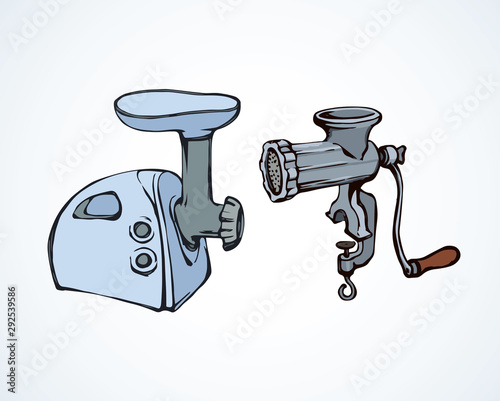 Meat grinder. Vector drawing