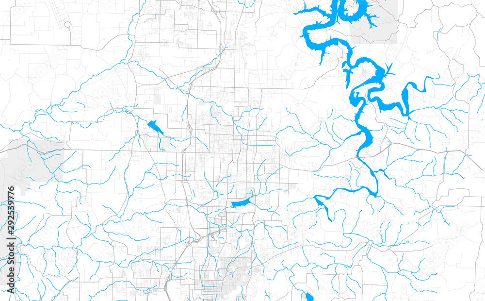 Rich detailed vector map of Springdale, Arkansas, USA Rich detailed vector map of Springdale, Arkansas, USA