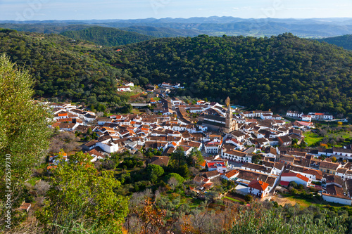Alajar Village, Sierra de Aracena Natural Park, Huelva, Andalucia, Spain, Europe photo