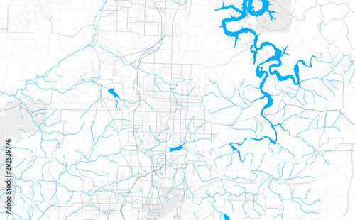 Rich detailed vector map of Springdale  Arkansas  USA