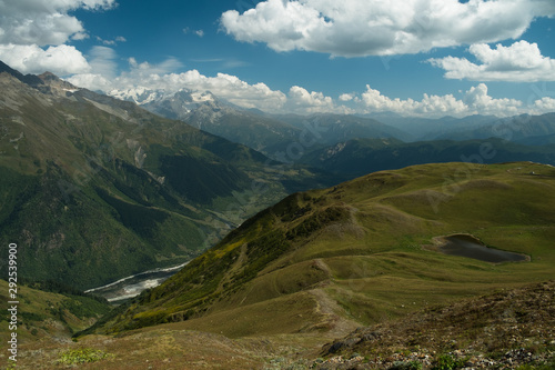 mountains view in Svaneti in Georgia