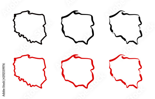 Mapa Polski - kontury