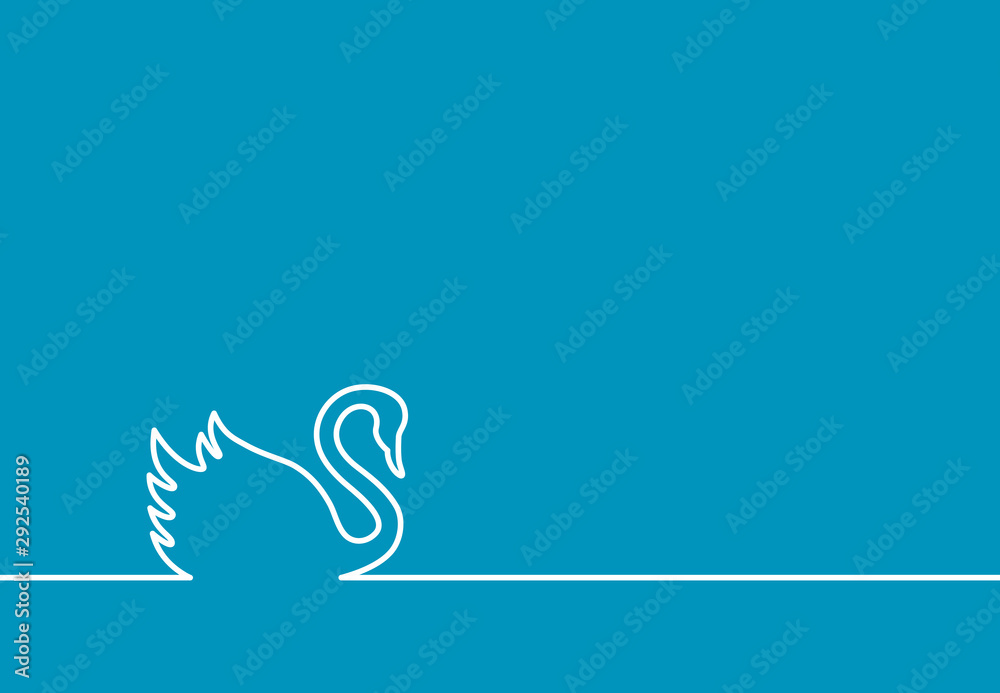 Obraz premium swan outline icon