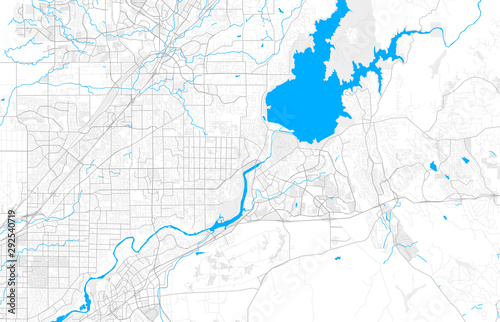 Rich detailed vector map of Folsom, California, USA photo