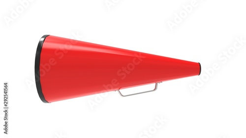 3d rendering of a cheering horn isolated in white background