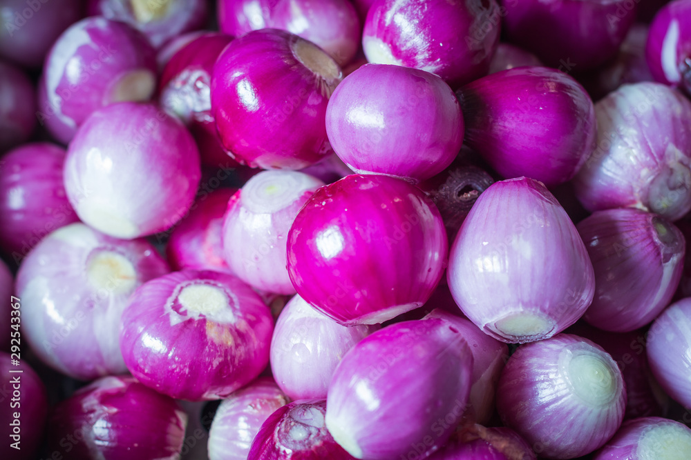 Shallots are a beautiful purple color is peeled and then have a pungent smell