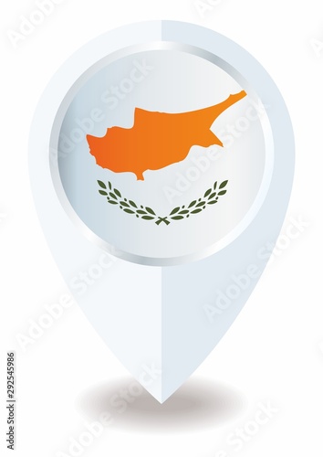 Flag of Cyprus, Republic of Cyprus. Template for award design, an official document with the flag of Cyprus. Bright, colorful vector illustration for graphic and web design.