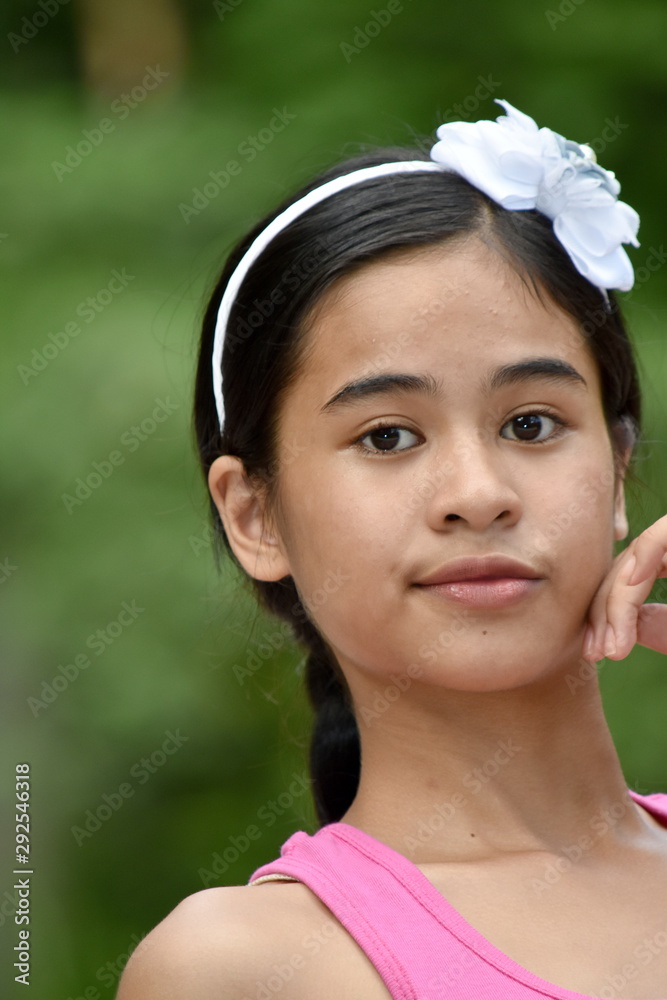 An A Contemplative Young Diverse Girl An A Contemplative Young Diverse Girl