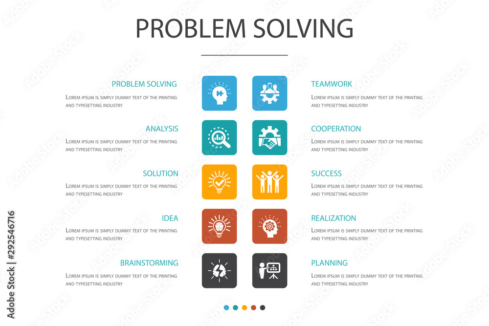 problem solving Infographic 10 option concept. analysis, idea ...