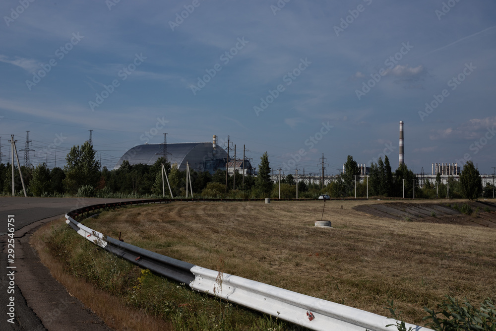 Chernobyl Nuclear Power Plant on the horizon