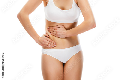 Woman massaging stomach pain