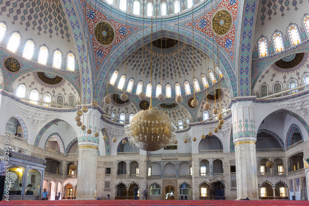 Kocatepe Mosque interior view - Ankara, Turkey
