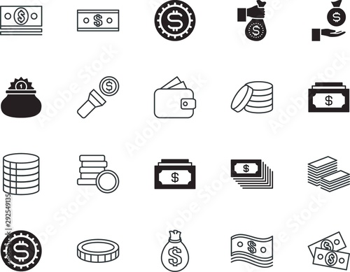 cash vector icon set such as: pocket, pictogram, abundance, purse, icons, golden, ideas, torch, retail, st patrick, art, patrick, wage, pounds, wallet, backgrounds, st, irish, holiday, million, lots