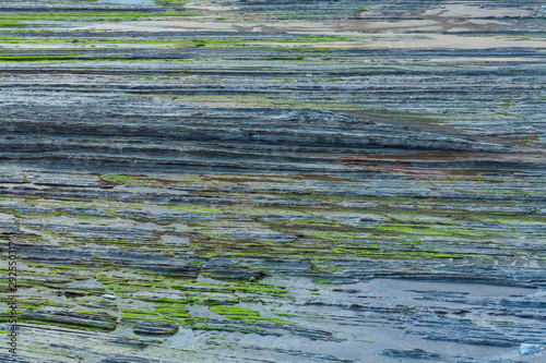 Flysch, Mendata beach, Deva, Gipuzkoa, The Basque Country,  The Bay of Byscay, Spain, Europe photo