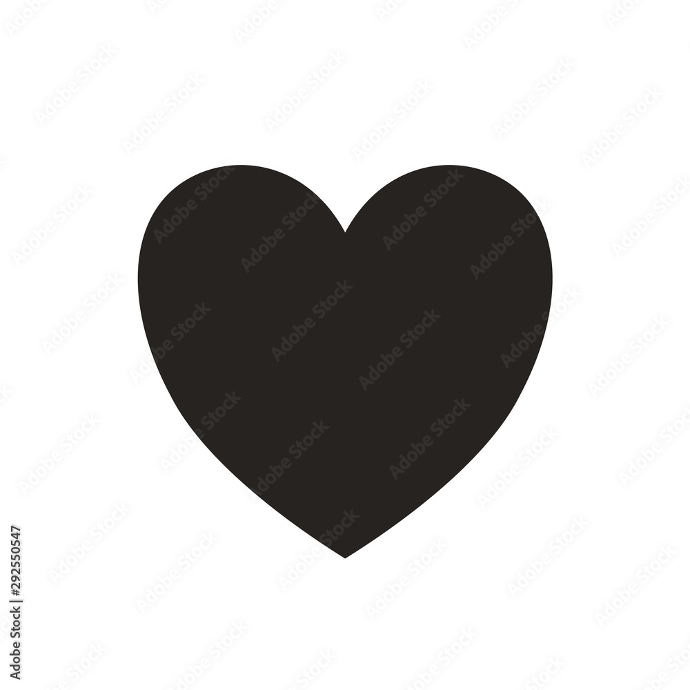 Abstract icon with heart icon for decorative design.