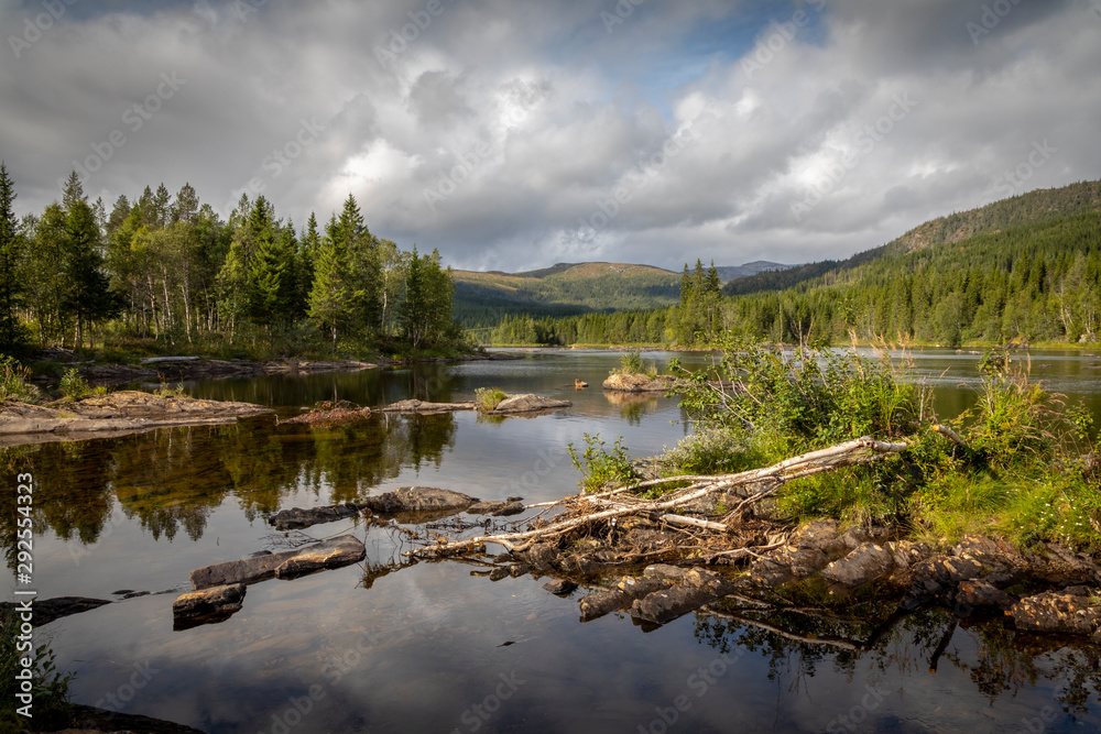 nature scenery  in Namsskogan, Trondelag, Norway