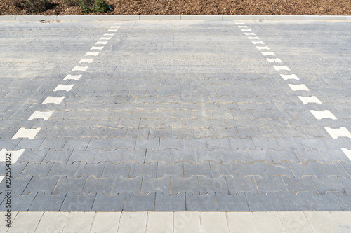 newly built parking place for cars