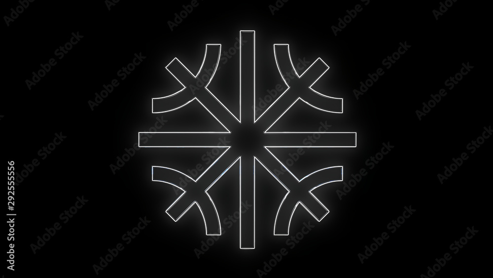 Christmas Icon Neon Snowflake Christmas Icon Neon Snowflake