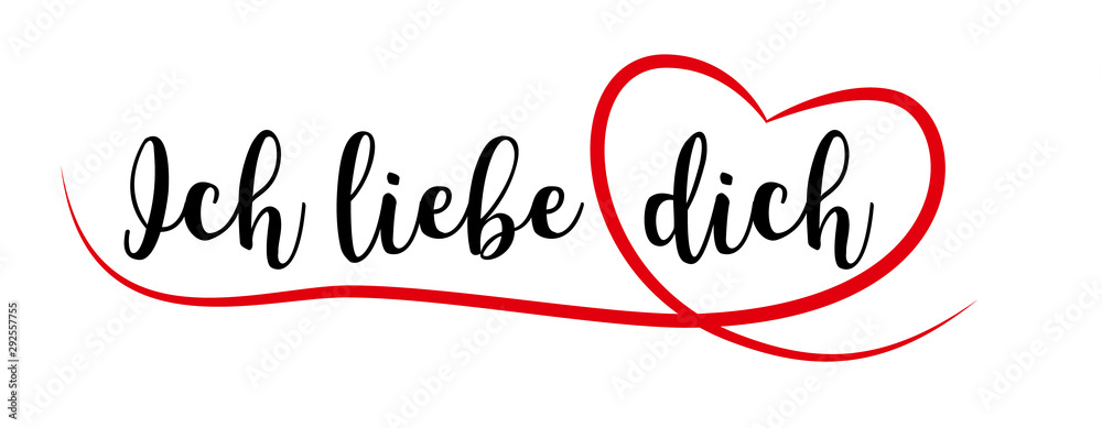 Ich liebe Dich mit rotem Herz