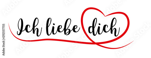 Ich liebe Dich mit rotem Herz