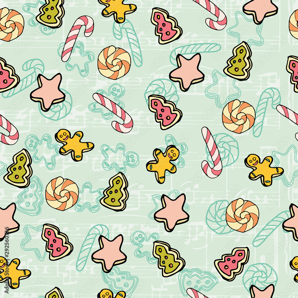 seamless pattern with cats and dogs